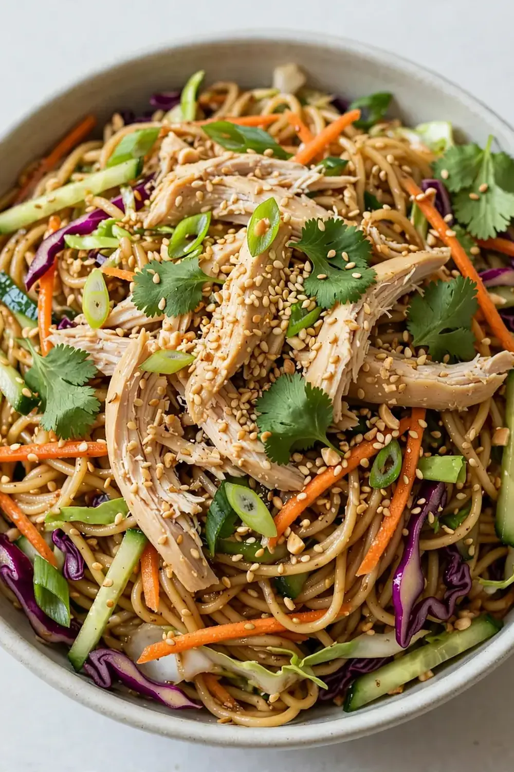 15-Minute Sesame Noodle Salad with Chicken