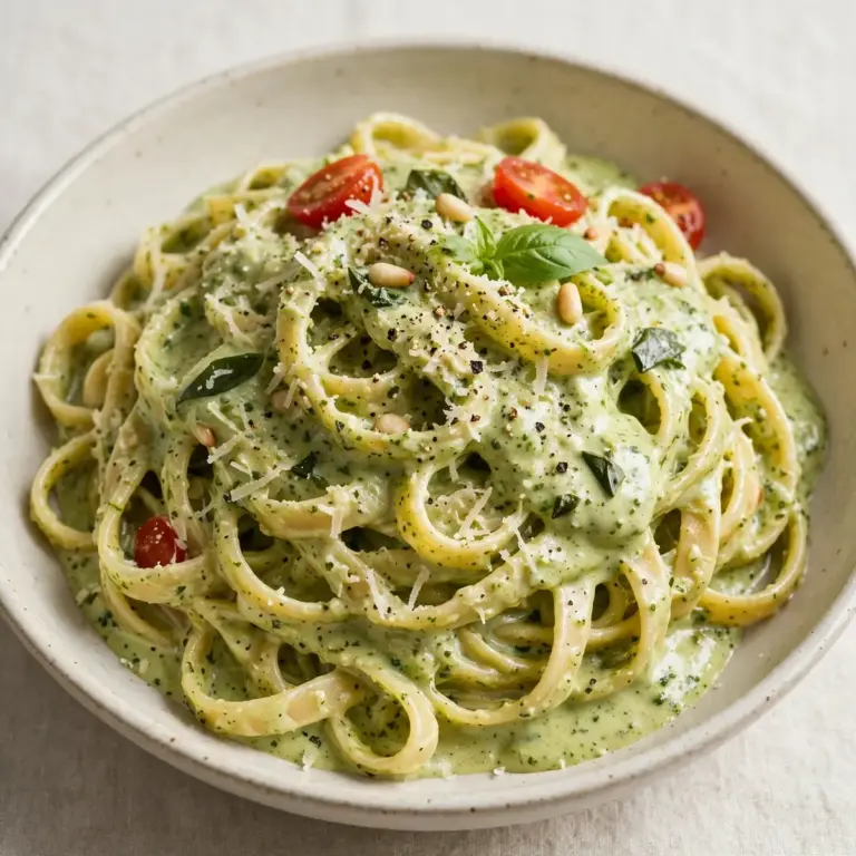 20-Minuten Cremige Pesto-Pasta Als Budget Meal Prep