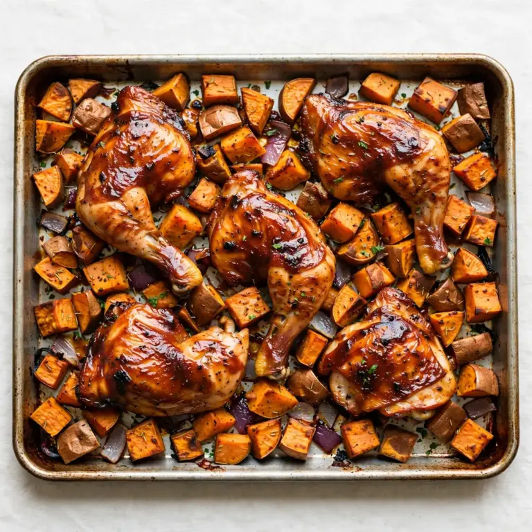 BBQ-Hähnchen Meal Prep mit Süßkartoffeln für 2€ pro Portion