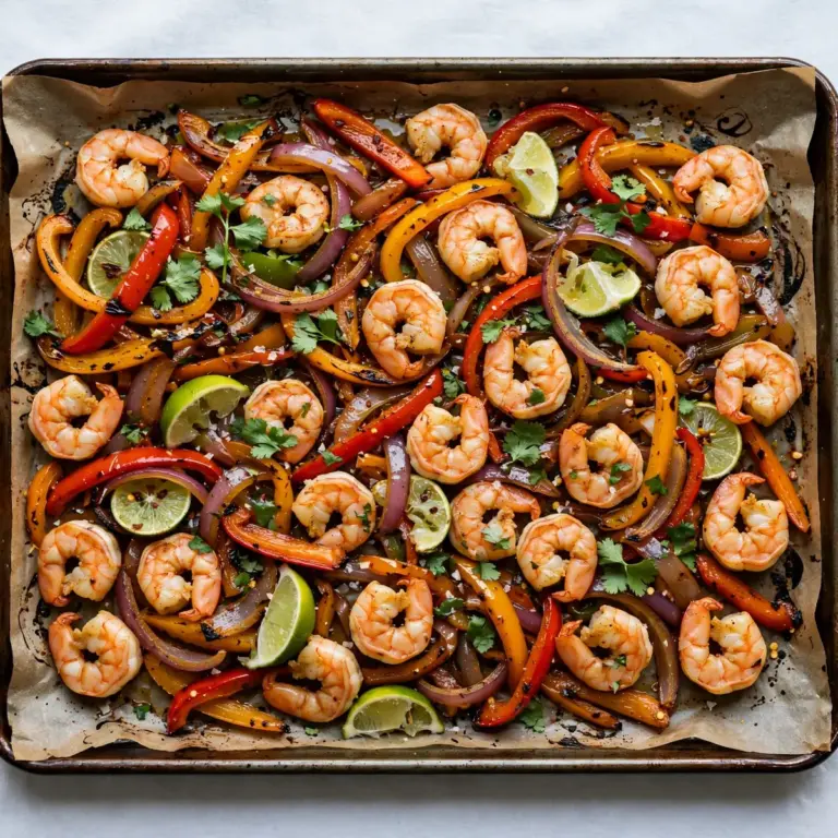 Blech-Chili-Limetten-Garnelen-Fajitas als Meal Prep unter 3€ pro Portion
