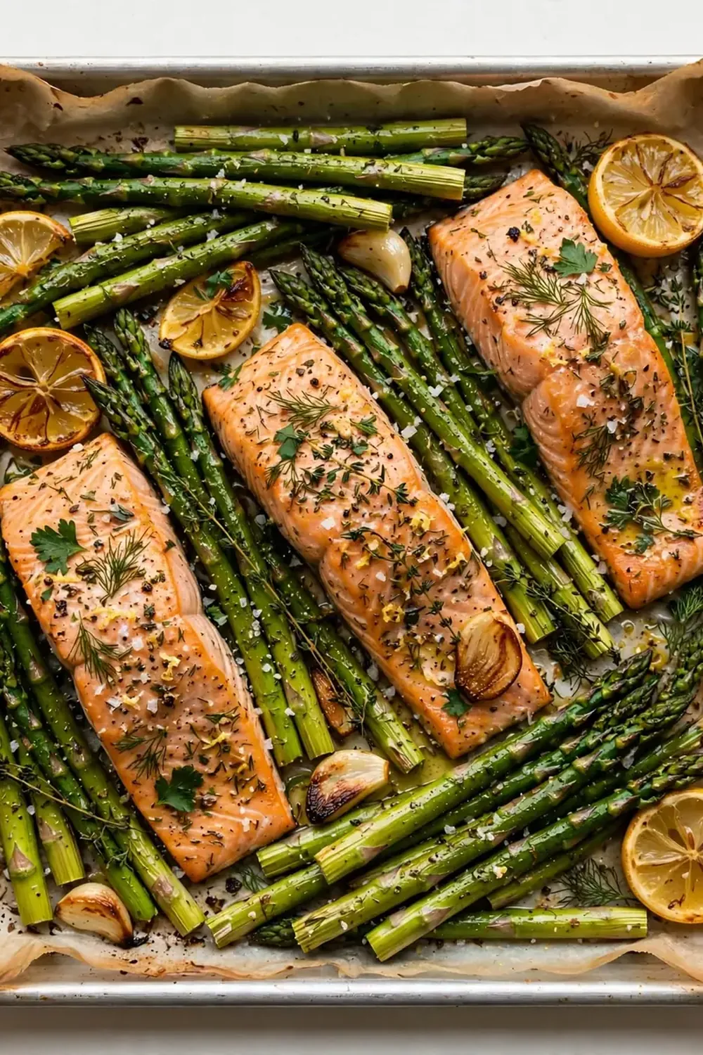 Sheet Pan Lemon Herb Salmon and Asparagus