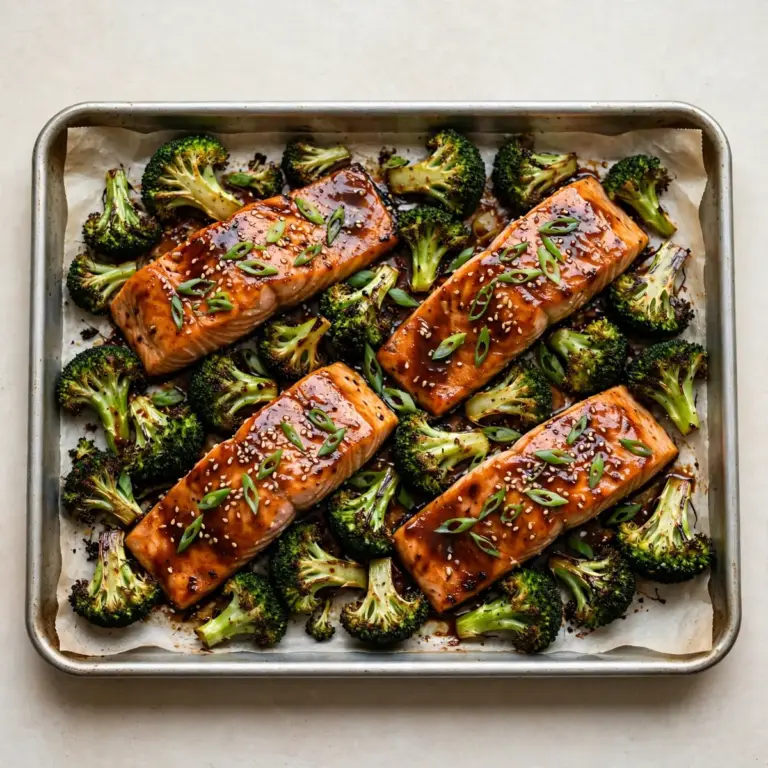 Blech-Teriyaki-Lachs mit Brokkoli Als Günstiges Meal Prep