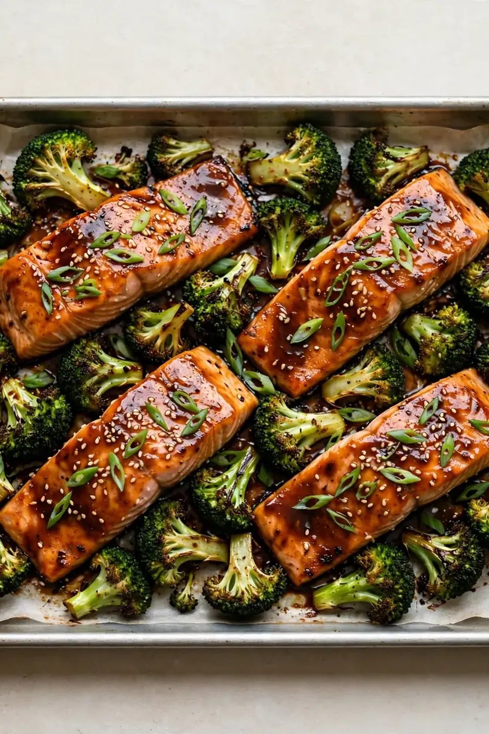 Sheet Pan Teriyaki Salmon and Broccoli