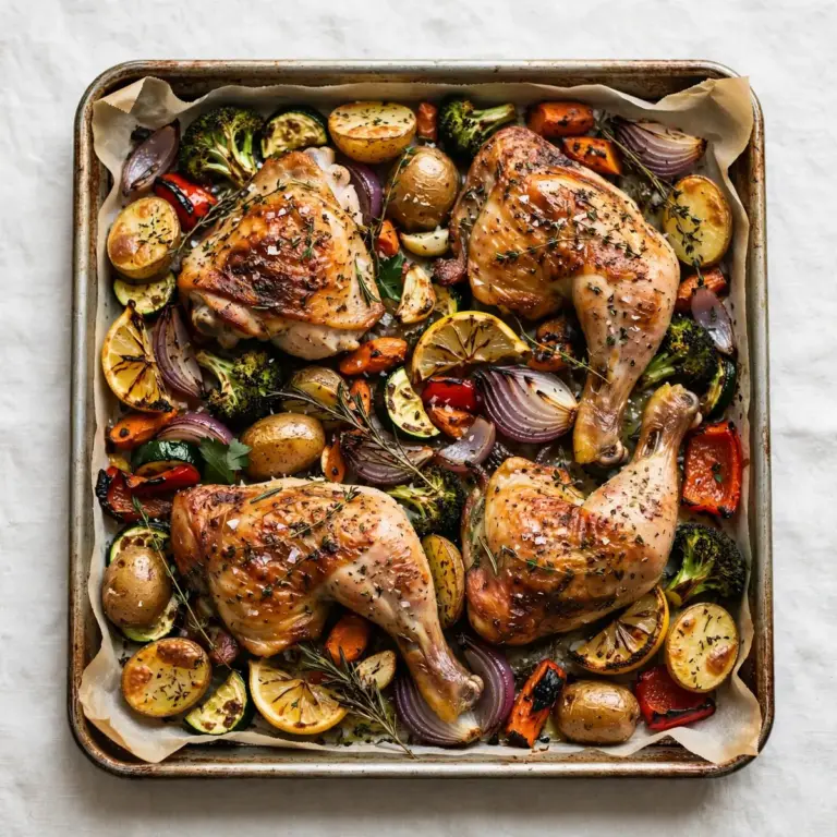 Blechhähnchen mit buntem Gemüse: Meal-Prep für unter 3 Euro