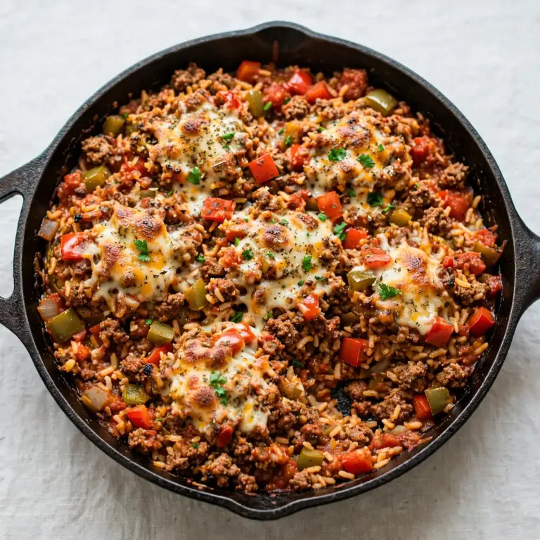 Budget Batch Gefüllte Paprika-Pfanne für die Meal Prep Woche