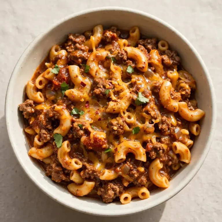 Budget Beef Chili Mac für Meal Prep