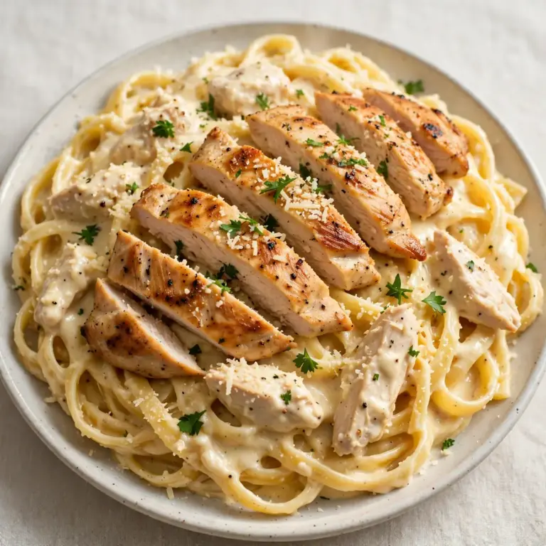 Budget Creamy Chicken Alfredo Pasta für 4 Tage