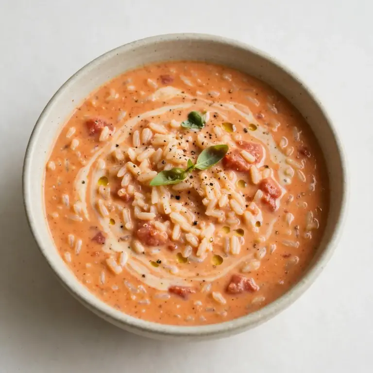 Budget Creamy Tomato Rice Soup – Batch Cook & Save