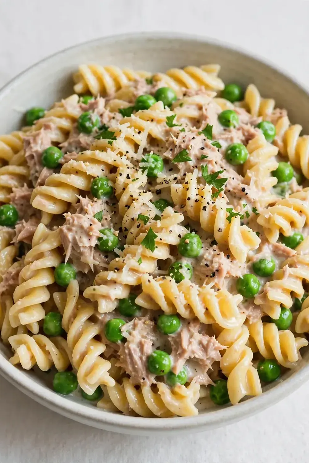 Creamy Tuna and Pea Pasta