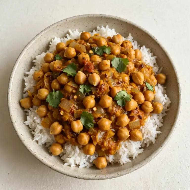Budget Meal Prep: Günstiges Kichererbsen-Curry mit Reis