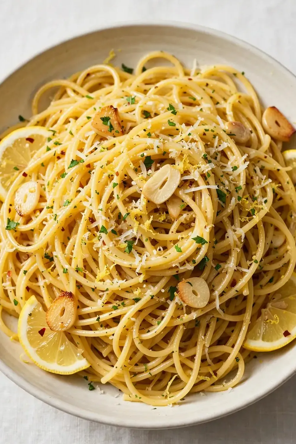 Quick Lemon Garlic Spaghetti