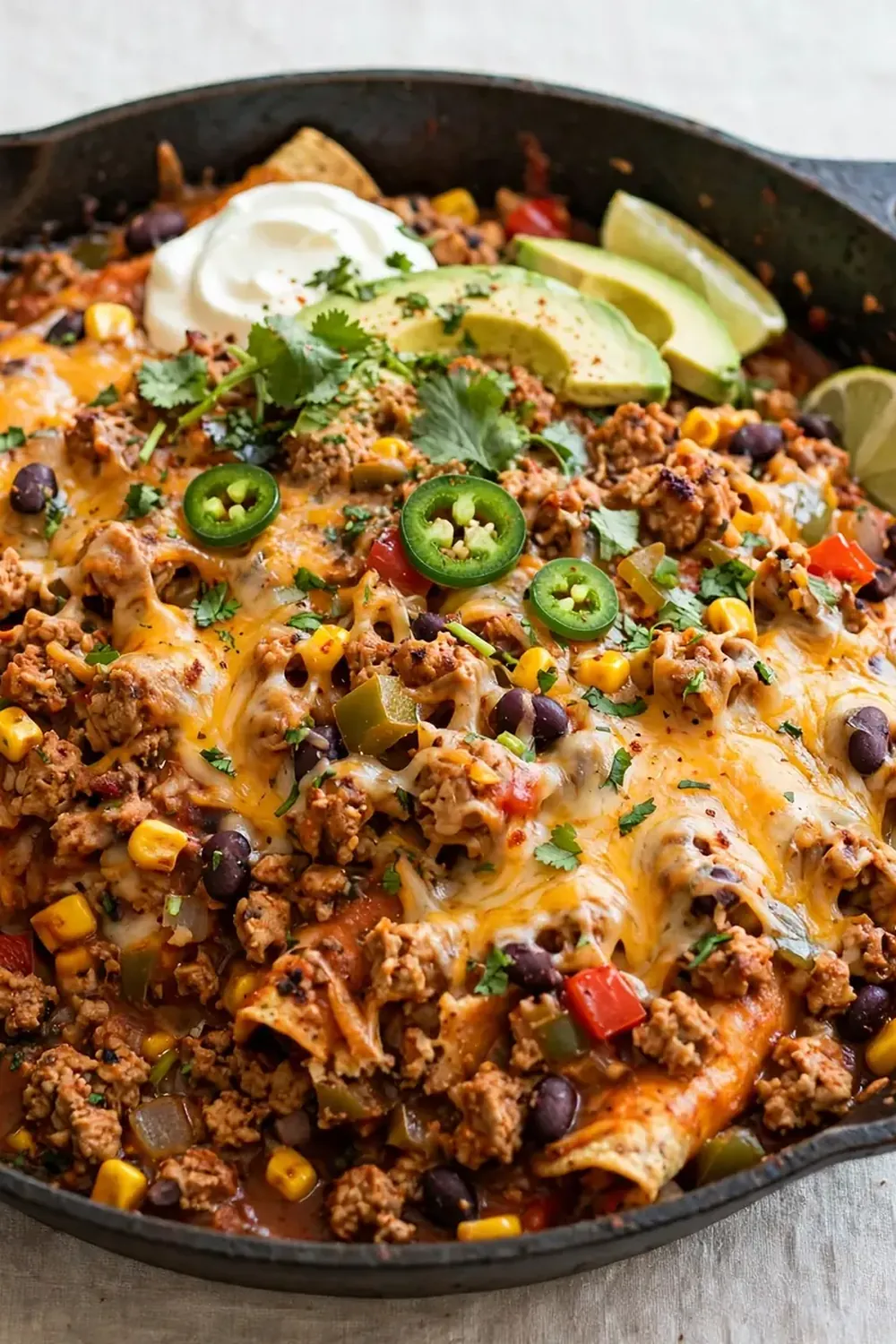 Ground Turkey Enchilada Skillet