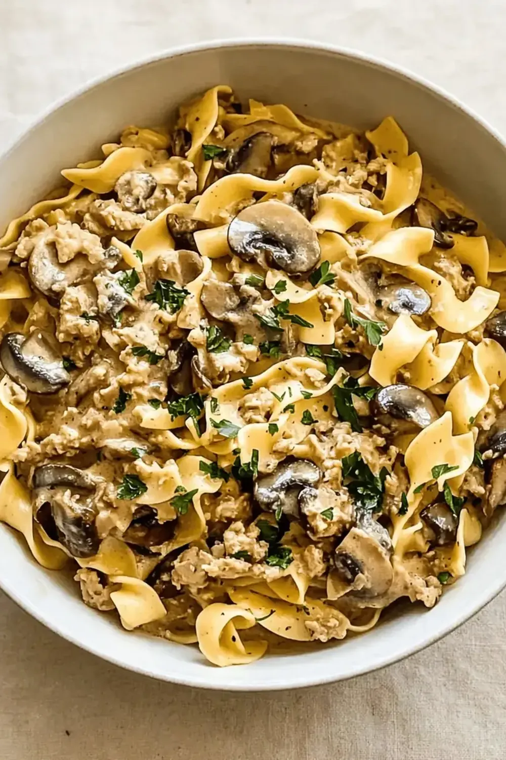 Easy Ground Turkey Stroganoff