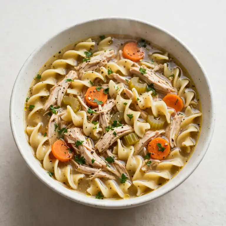 Budgetfreundliche Hühnernudelsuppe für die Meal-Prep-Woche
