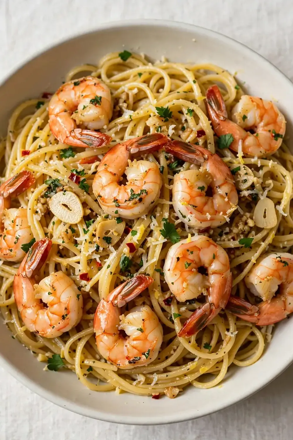 Quick Garlic Butter Shrimp Pasta