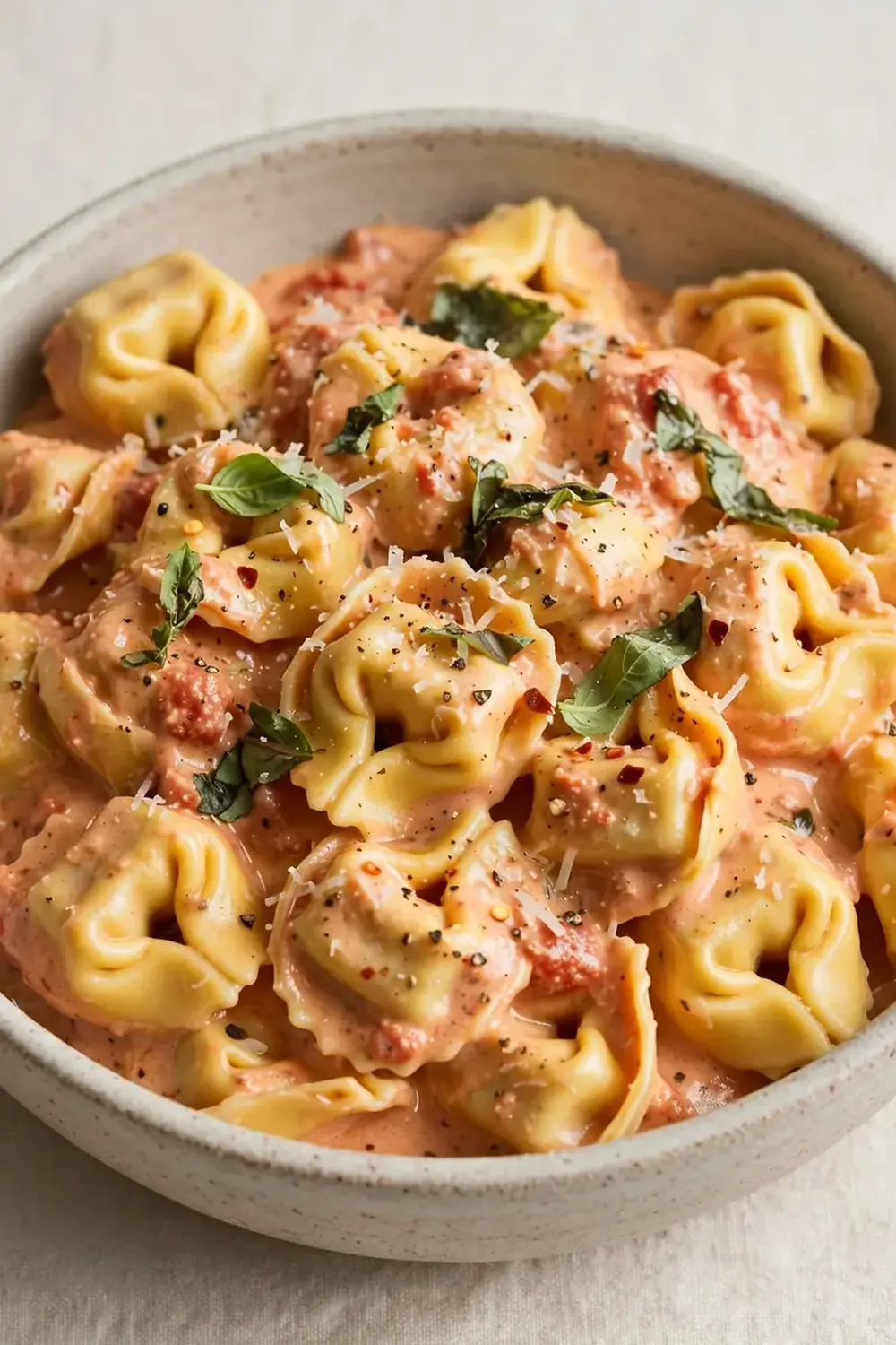 Quick Creamy Tomato Tortellini