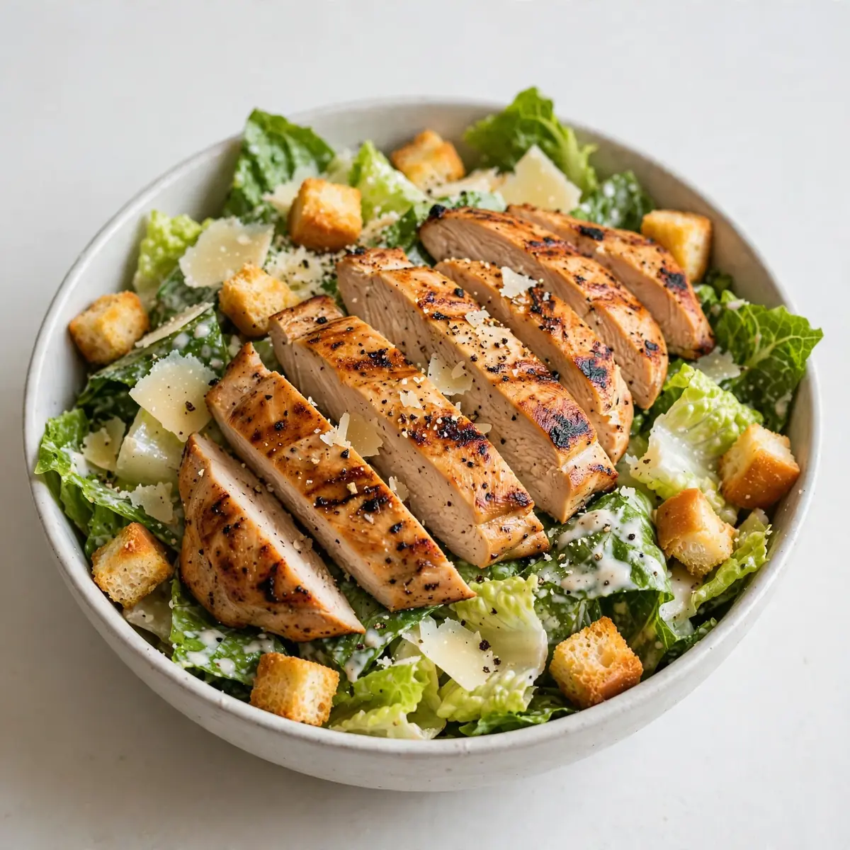 Gegrillter Caesar Salad mit Hähnchen