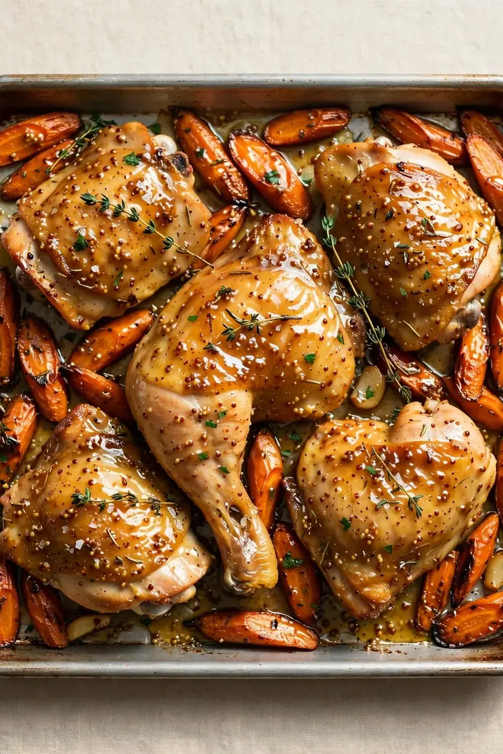 Sheet Pan Honey Mustard Chicken and Carrots