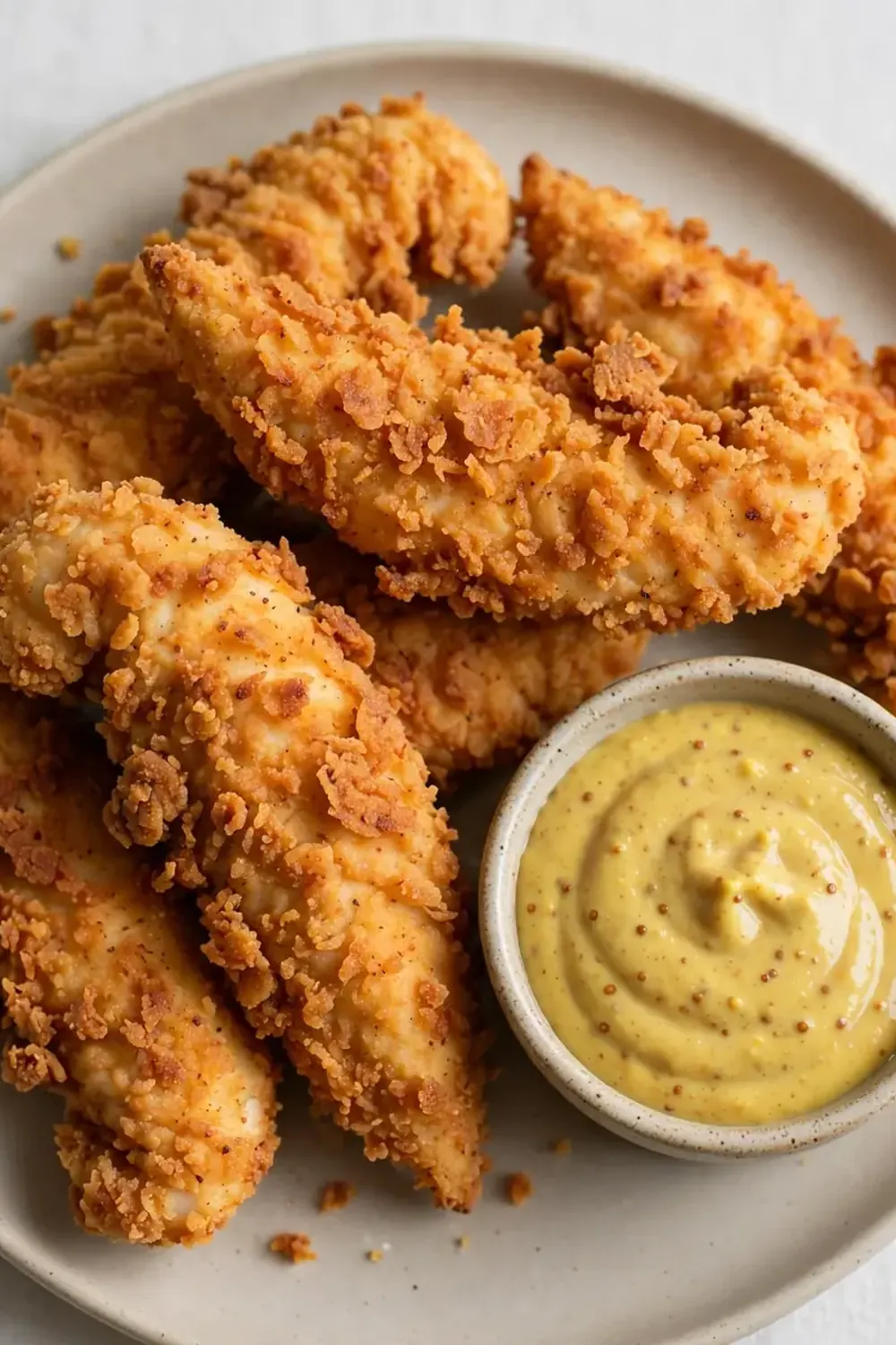 Crispy Chicken Tenders with Honey Mustard