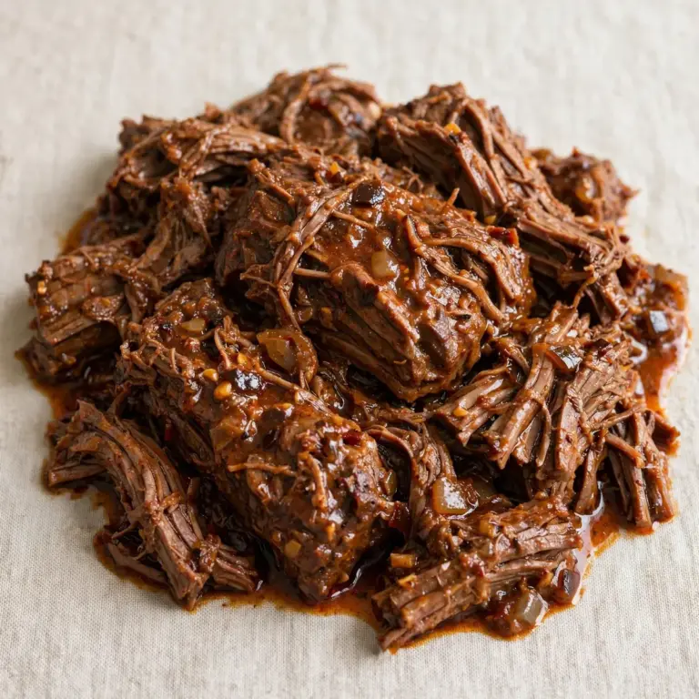 Langsam gegartes Rindfleisch-Barbacoa aus dem Slow Cooker