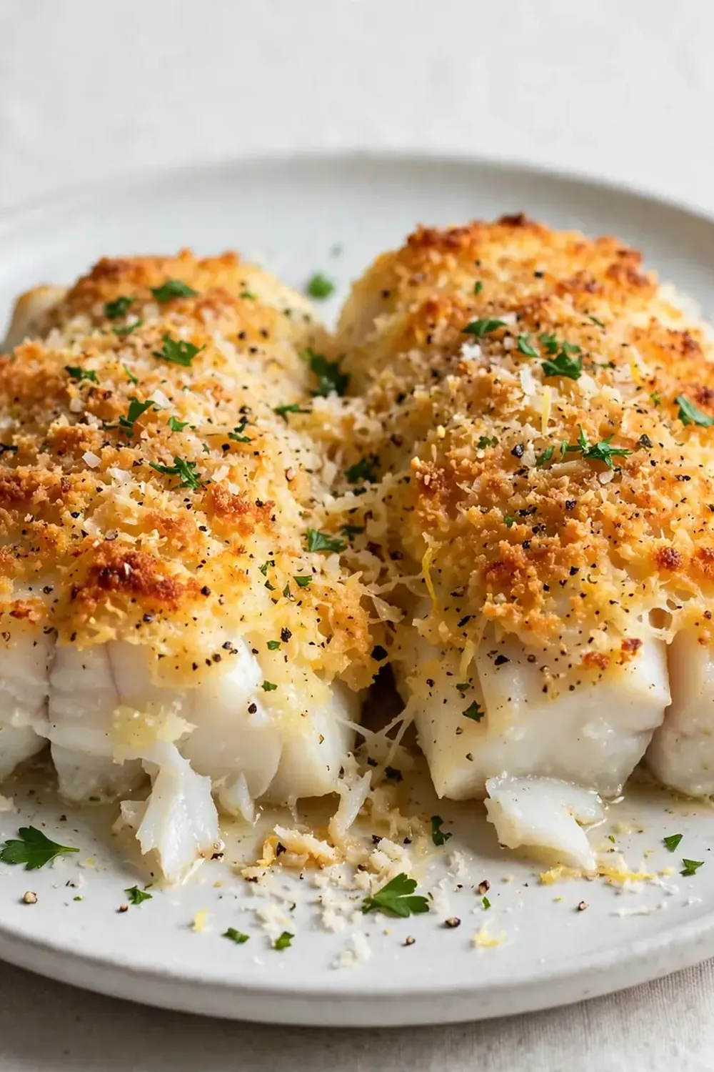 Baked Cod with Parmesan Crust
