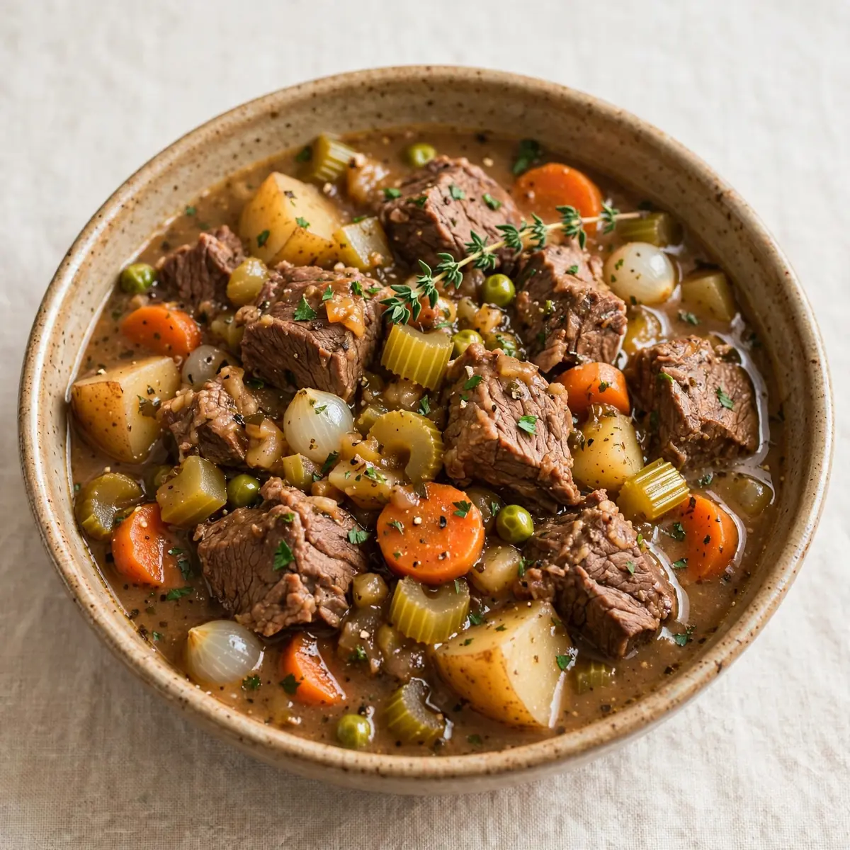 Slow Cooker Rindfleisch-Gemüse-Eintopf