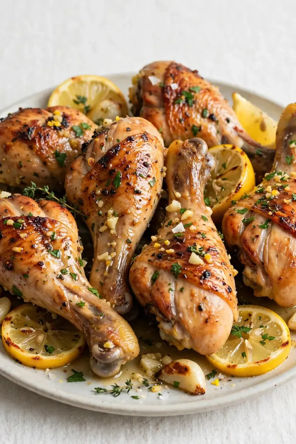 Lemon Garlic Baked Chicken Legs
