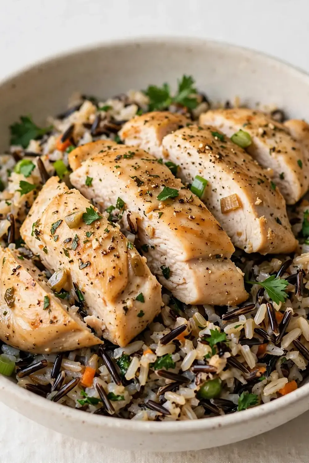 healthy chicken and wild rice