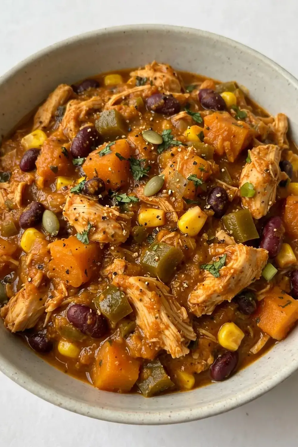 healthy pumpkin chicken chili