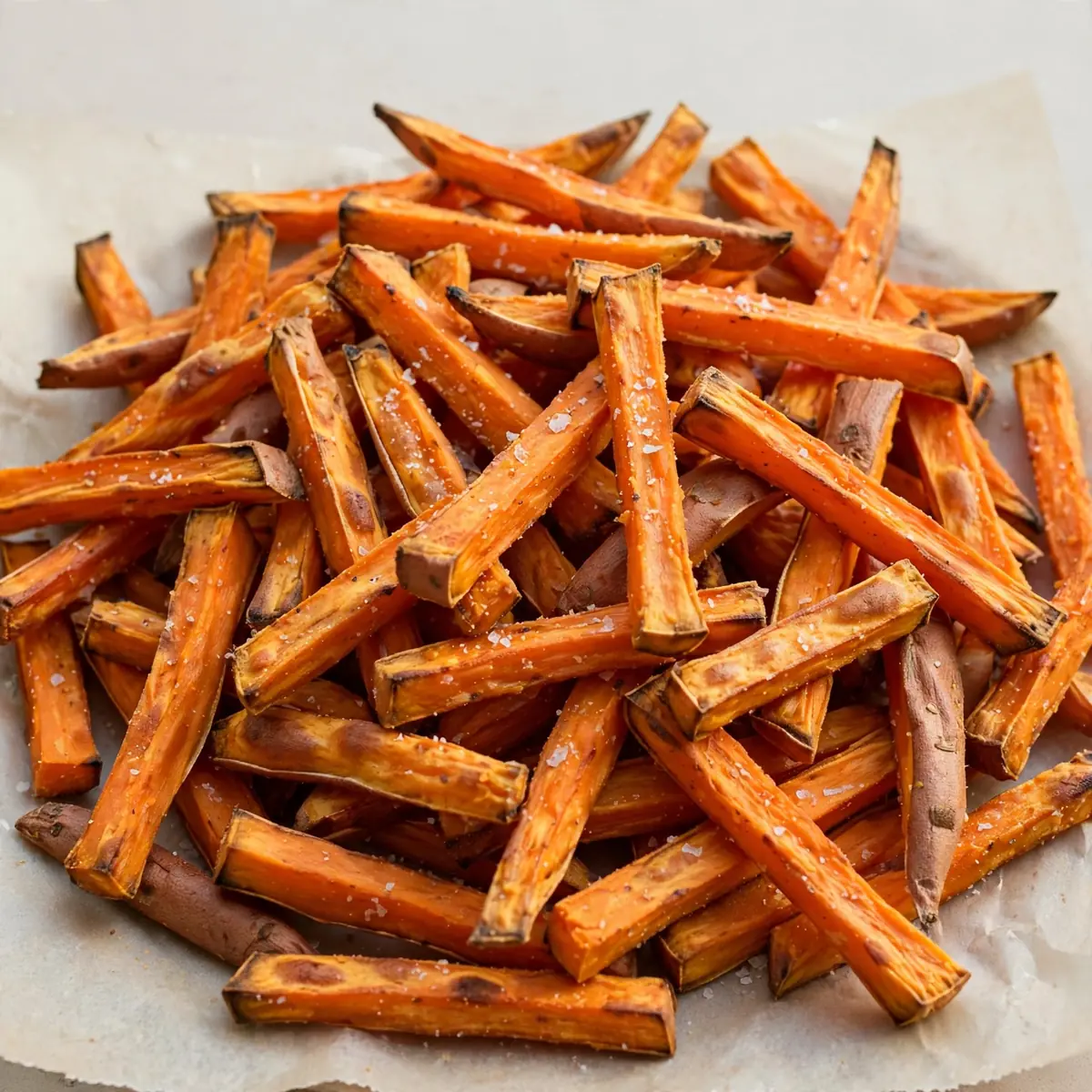 Knusprige Baked Sweet Potato Fries Schnell