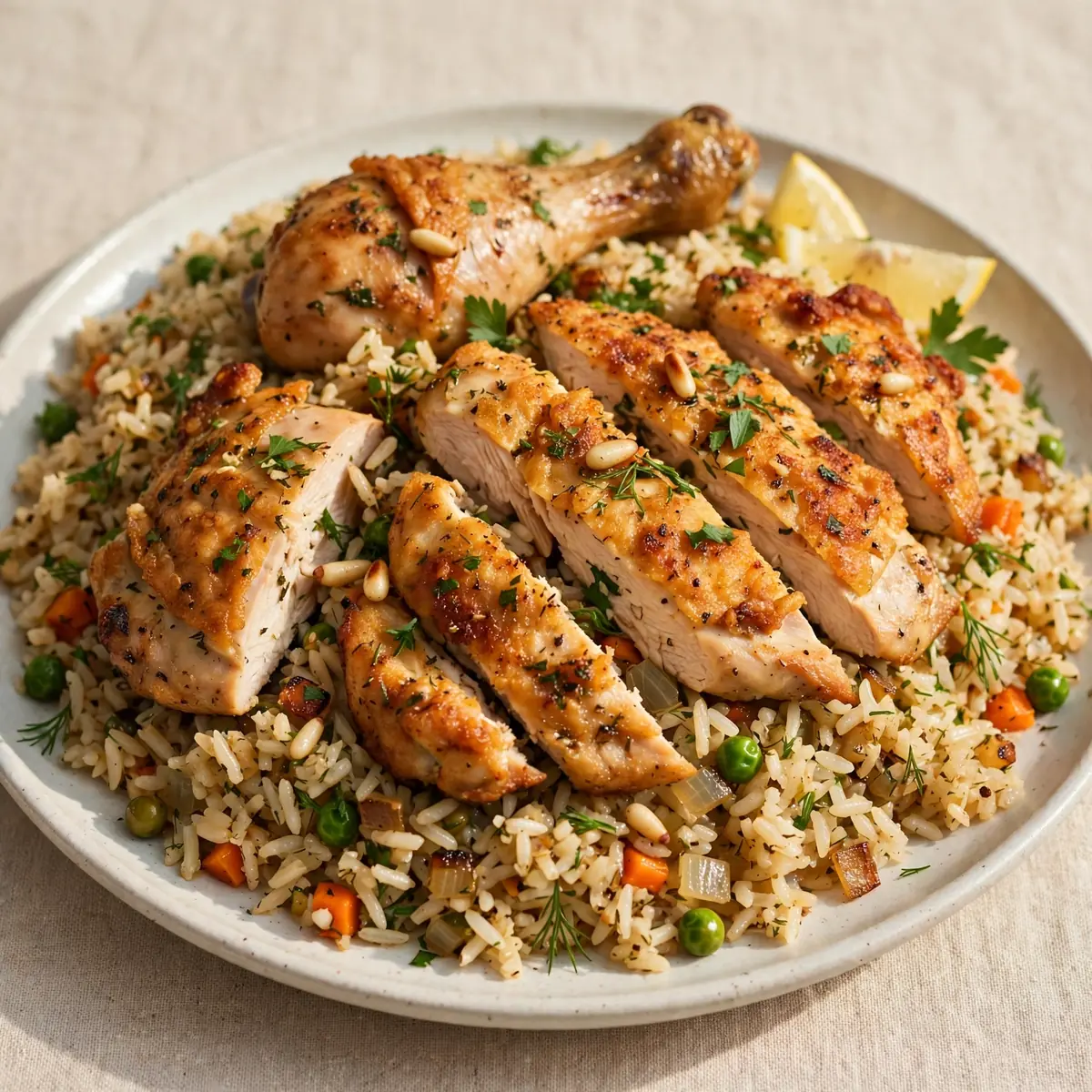 Schnelles Chicken and Rice Pilaf Für Stressige Abende
