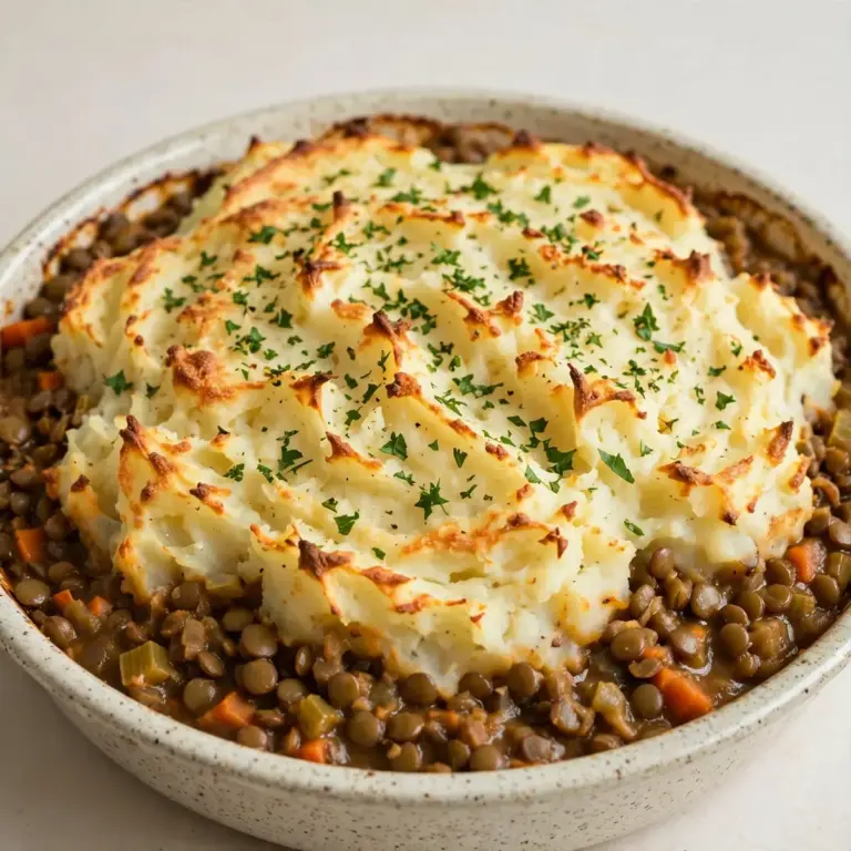 Schnelles Linsen-Shepherd's-Pie für Familien