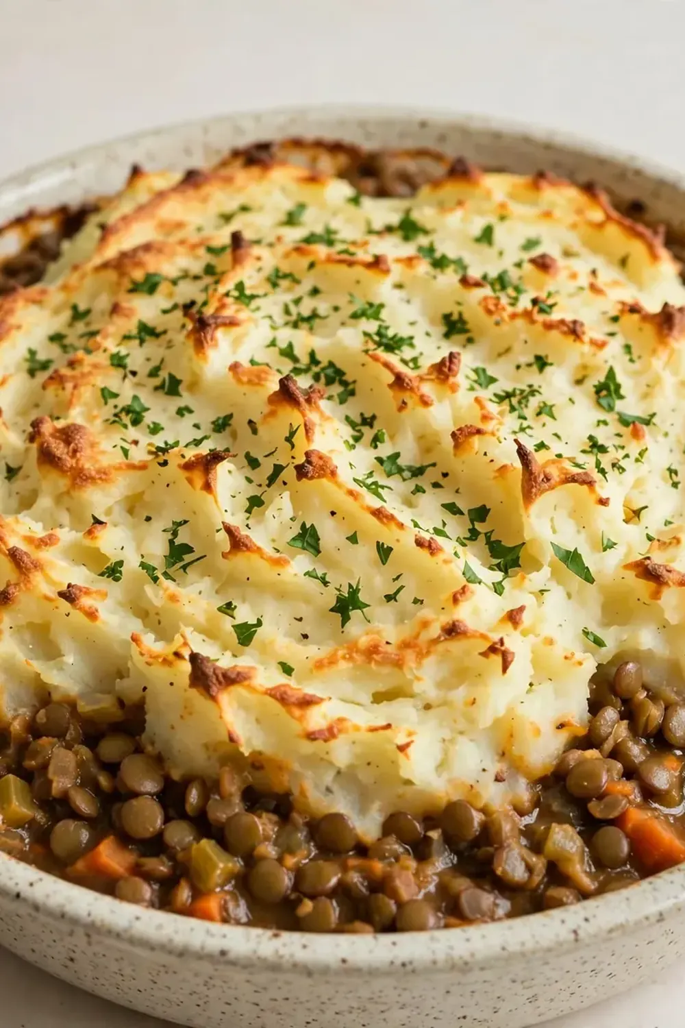 cozy shepherd's pie with lentils