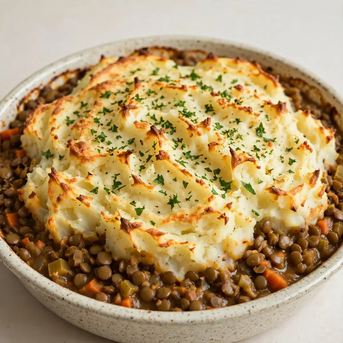 Schnelles Linsen-Shepherd's-Pie für Familien