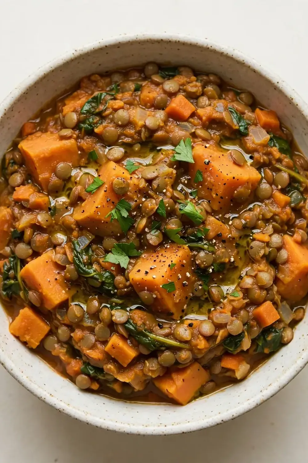cozy lentil sweet potato stew