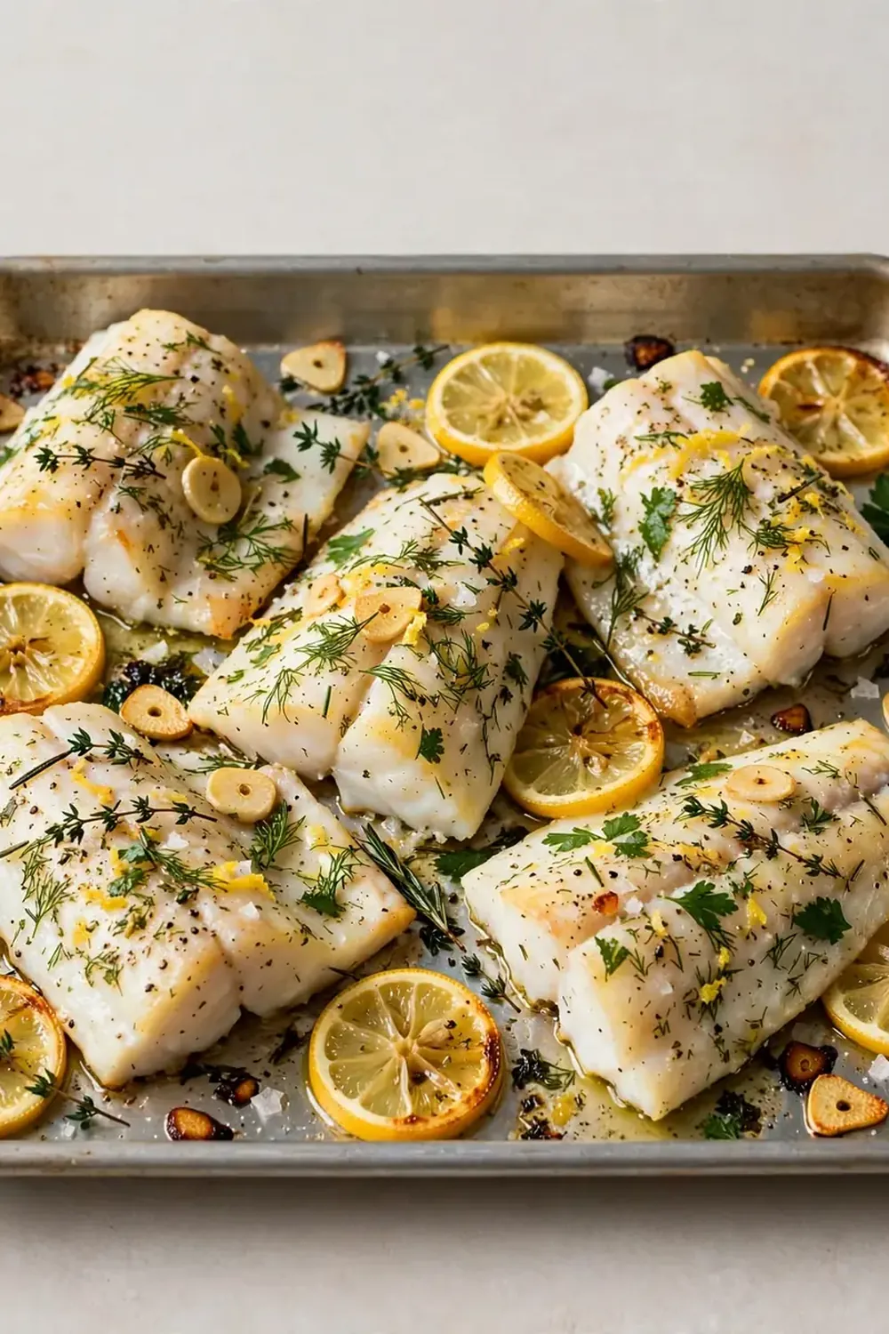 sheet pan lemon herb cod