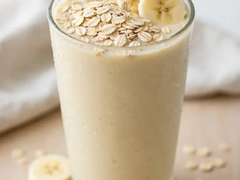 Frühstück für Eilige: Schneller Bananen-Smoothie mit Haferflocken