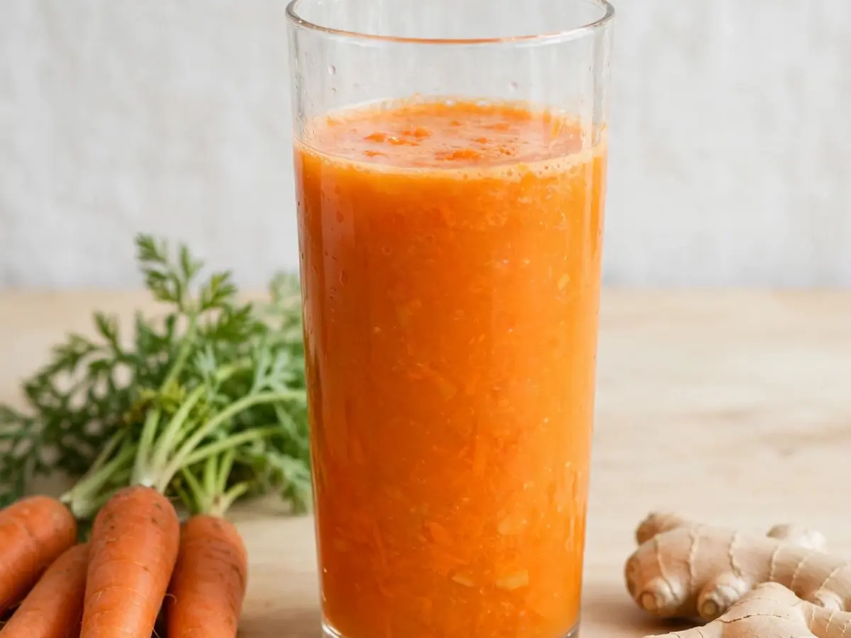 Getränk für das Frühstück: Selbstgemachter Karotten-Ingwer-Saft