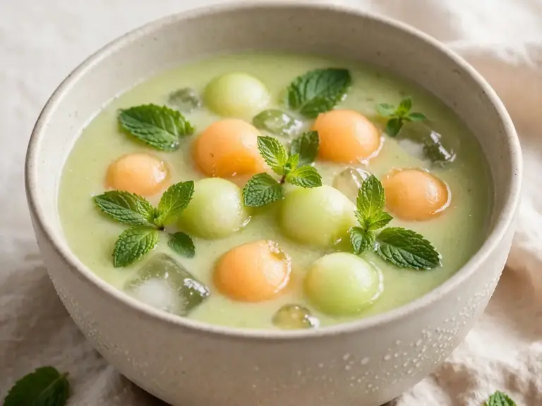 Vorspeise für den Sommer: Kalte Melonensuppe mit Minze